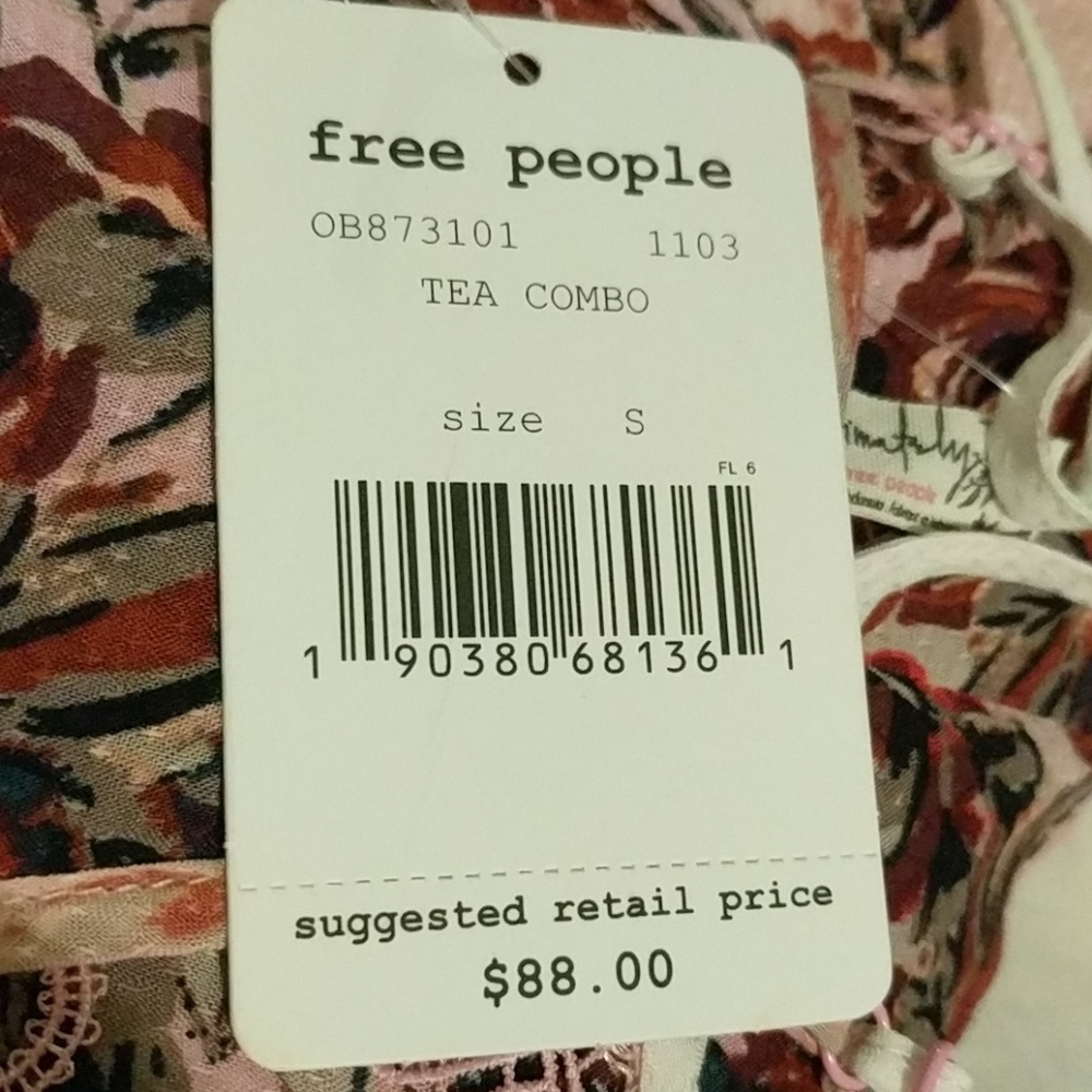 Free People Floral Haze Mini Dress Tea Combo - Picture 3 of 3